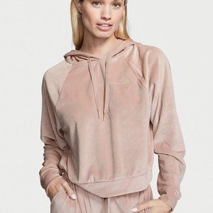 VS ribbed velour pullover hoodie large